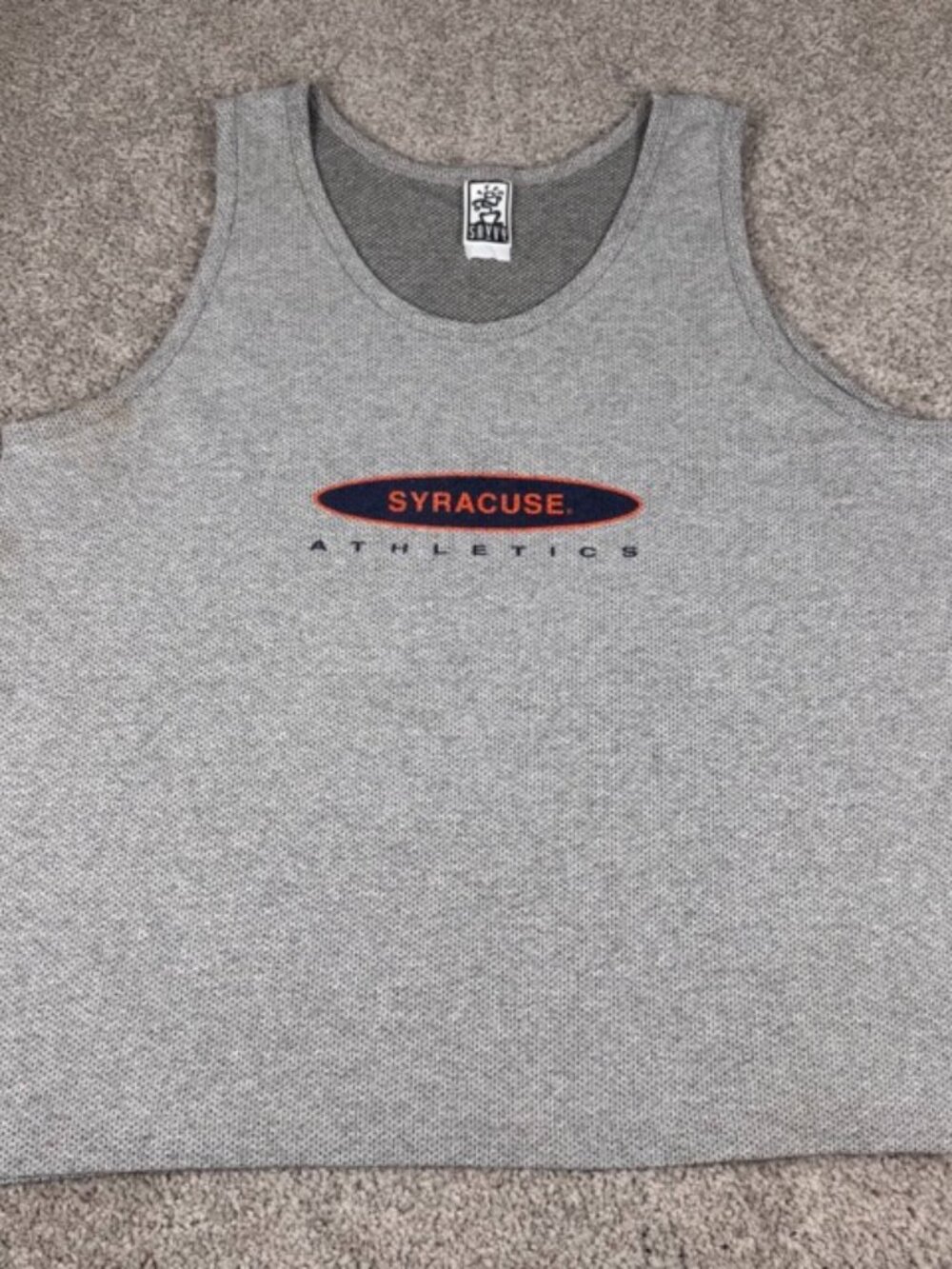 Vintage Syracuse University Athletics Shirt Gray Men's Large Tank Top Savvy